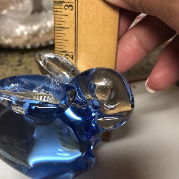 Blue Glass Paperweight Rabbit - Picture 5 of 6